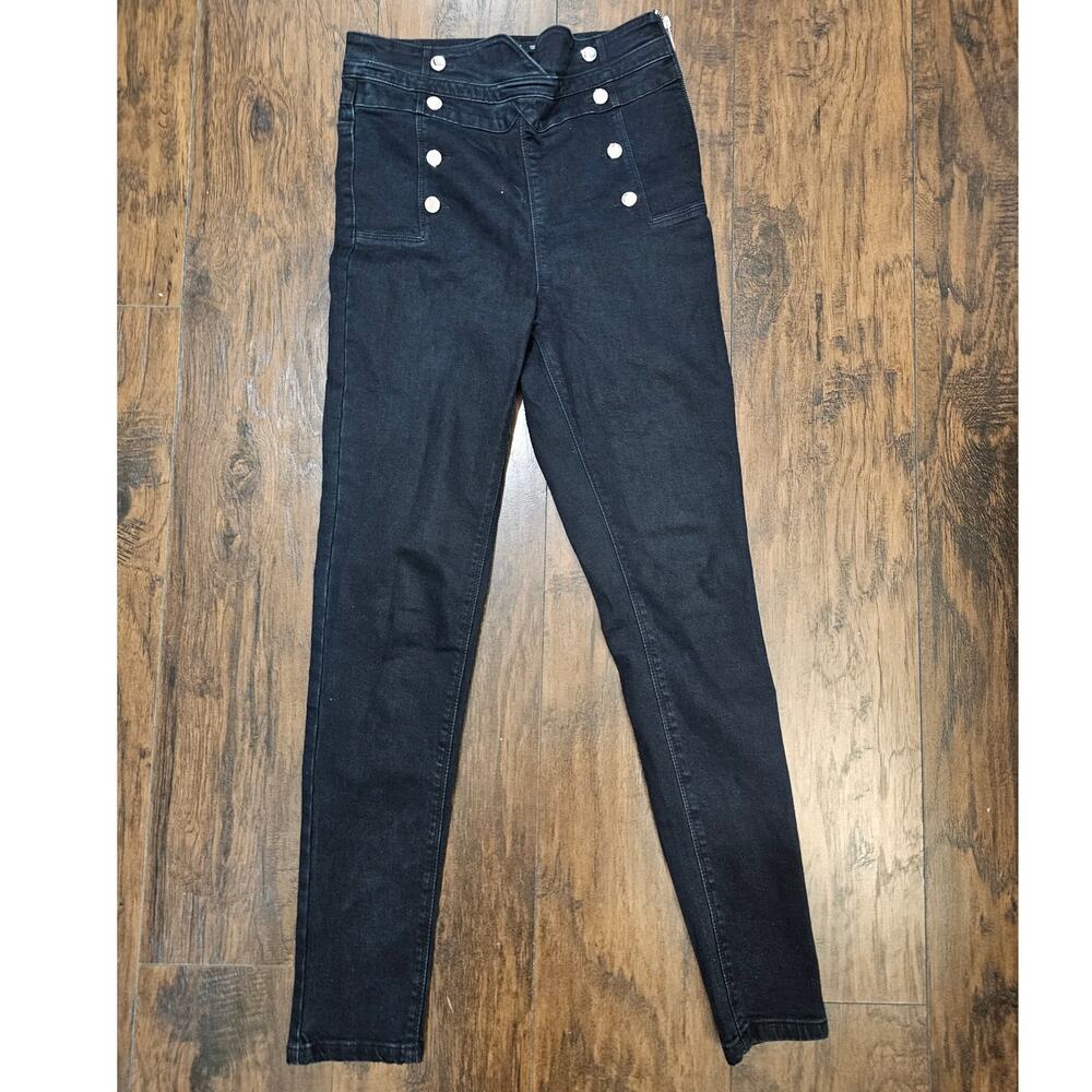 Karen Millen Jeans Size 6 Blue High Waisted